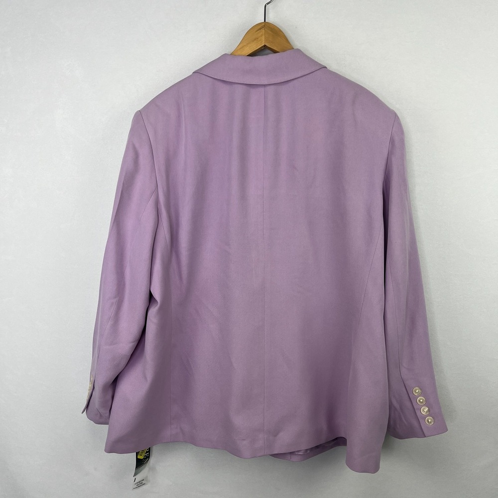Lauren Ralph Lauren NWT Blazer Womens 20W 100% Silk Purple Jacket - Picture 6 of 15